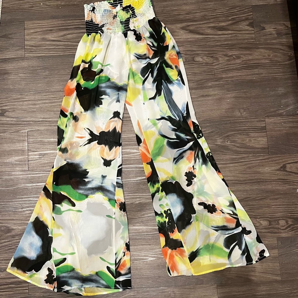 Show me your Mumu Floral Multicolor Wide-Leg Pants